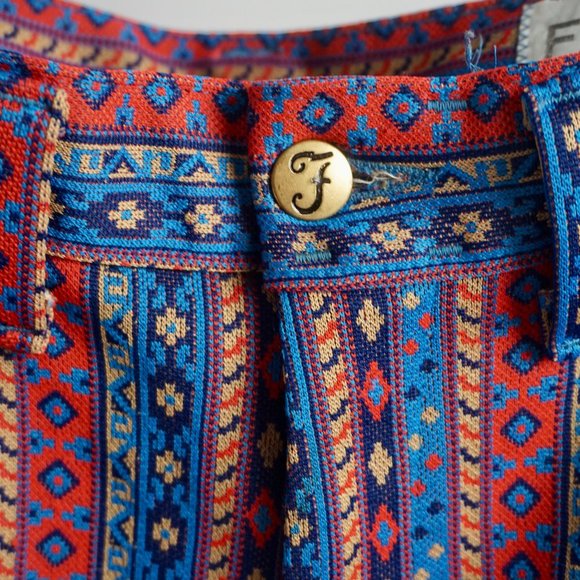 FARAH Multicoloured Print Pants - Picture 8 of 9
